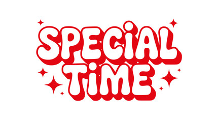 Red Special Time Retro Design