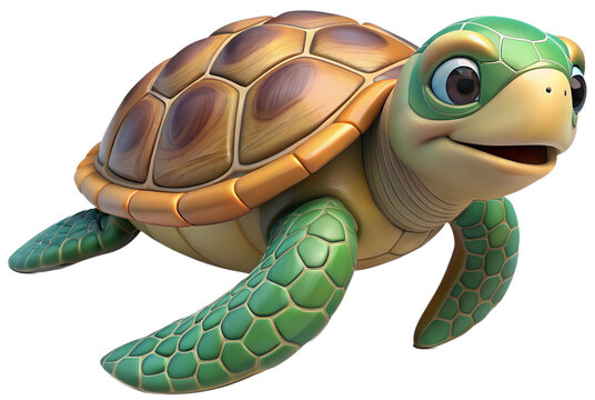Sea turtle 3d generative ai