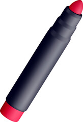 3D Illustration of a Colorful Crayon Pencil