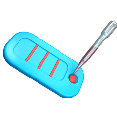 Blood Test Kit 3D Illustration