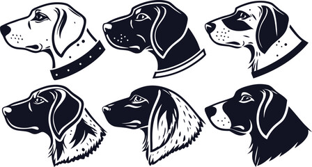 dog head, realistic, black and white illustration, digital art, high detail, precise lines, sharp contrast
