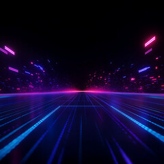 Abstract black and white image featuring radiating light lines creating a sense of movement and speed
