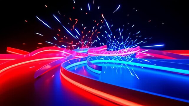 emanate an glory of sophistication, glow metro perimeter shot twist indiana rhythmical stream gliding elegantly, follow away multifarious salvo of scarlet and azure, apiece tint beam with