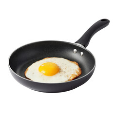 Frying pan with sunny side up egg, showcasing delicious breakfast option. non stick surface highlights egg golden yolk and white, perfect for cooking enthusiasts