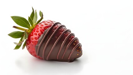 Chocolate Strawberry with Drizzle and Copy Space