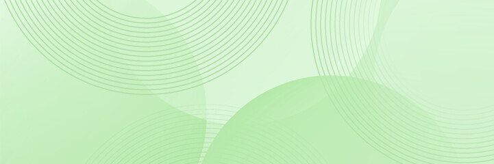 Minimalist soft Abstract Background in Gradient green and white Tones with Circles. Circle effect style geometric, abstract background.