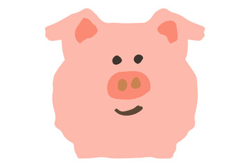 ブタの可愛い手描きアイコン