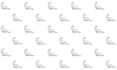 Dinosaur icon pattern, Regular pattern
