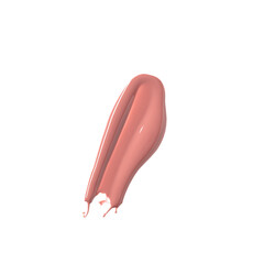 nude brown glossy lipstick smear, cosmetics beauty product texture, liquid blush, lipstick, lipgloss swatch
