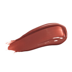 caramel brown glossy lipstick smear, cosmetics beauty product texture, liquid blush, lipstick, lipgloss swatch