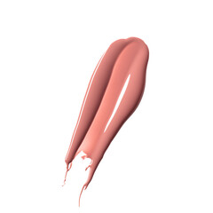 nude brown glossy lipstick smear, cosmetics beauty product texture, liquid blush, lipstick, lipgloss swatch
