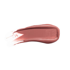 nude brown glossy lipstick smear, cosmetics beauty product texture, liquid blush, lipstick, lipgloss swatch