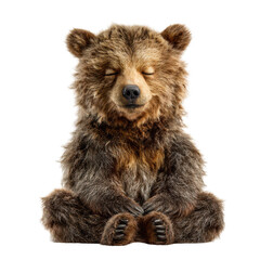 Meditative Bear in a Relaxed Pose