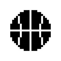 Fototapeta premium Basketball ball pixel icon. basketball pixel.