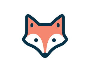 Obraz premium Stylish Fox Head Icon Design in a Modern Style