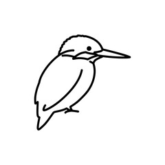 Fototapeta premium Thin Silhouette of a Kingfisher Bird