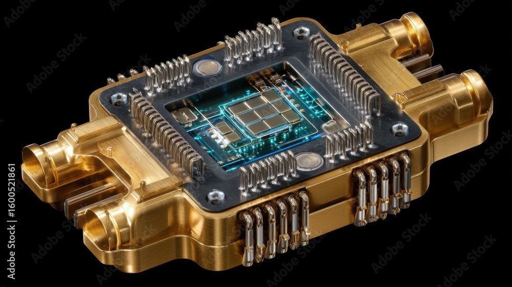 Poster gold plated connectors supporting signal integrity within cryogenically insulated quantum computing 