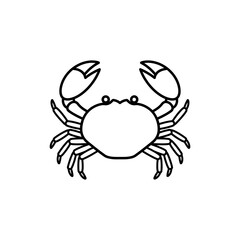 Fototapeta premium Minimal Line Art of a Crab in Outline Style Vector