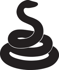 Naklejka premium Snake silhouette vector, Snake icon silhouette vector illustration design 