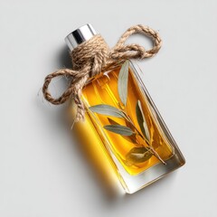 Amber bottle with sprig