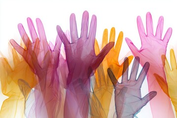 Background for Rare Disease Day featuring colorful hands on a white background becomes ‘A white background with colorful hands on it for Rare Disease Day