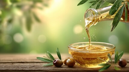The Almond Oil Pour features fresh almond oil flowing into a glass bowl