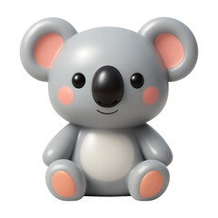 Obraz premium PNG Cute cartoon koala illustration.