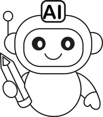 friendly cartoon robot
