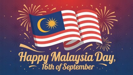 Happy Malaysia Day Background Celebration Design