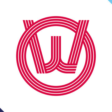 Parallel line monogram initial logo, combination of letter O and W. Idea and inspiration for branding, company and corporation name abbreviation. personal and commercial purpose.