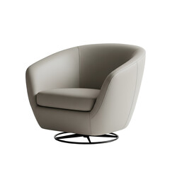 Modern Swivel Armchair Illustration Elegant Lounge Chair Interior Decor Isolated Transparent PNG Image