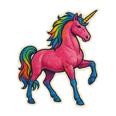 PNG Vibrant colorful majestic unicorn