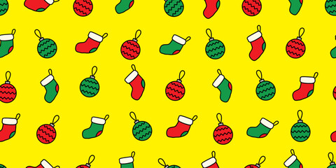 Seamless Pattern of Colorful and Cute Christmas Icons Background Design.
カラフルでかわいいクリスマスアイコンのシームレスパターン・背景素材