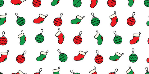Seamless Pattern of Colorful and Cute Christmas Icons Background Design.
カラフルでかわいいクリスマスアイコンのシームレスパターン・背景素材