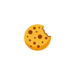 Fototapeta premium chocolate-chip-cookie-with-one-bite-taken.svg
