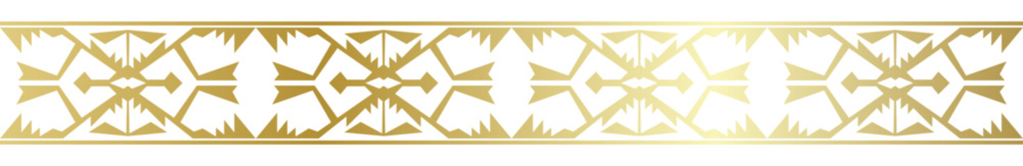 Golden border, abstract geometric pattern, card element