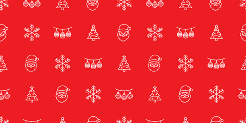 Seamless Pattern of Christmas Illustrations Background Design.
クリスマスイラストのシームレスパターン・背景素材