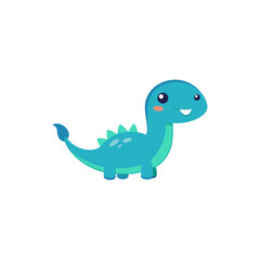 Fototapeta premium cute-cartoon-dinosaur-with-tiny-arms-and-a-big-gri.svg