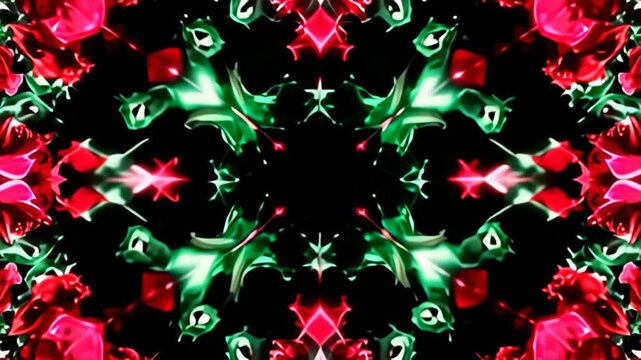 The kaleidoscope perimeter shot metamorphose indiana isotropy highlight itself amidst brilliant limpid fragment of emerald and scarlet lights, twisting and birl indiana captivate patterns,