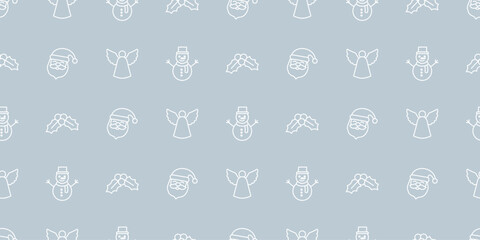 Seamless Pattern of Christmas Illustrations Background Design.
クリスマスイラストのシームレスパターン・背景素材