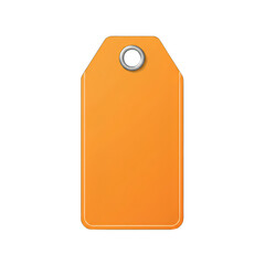 Orange Price Tag Blank Label Simple Tag Icon Shopping Sale Label Clipart Isolated Transparent PNG Image