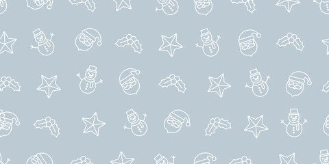 Seamless Pattern of Christmas Illustrations Background Design.
クリスマスイラストのシームレスパターン・背景素材