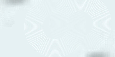 White abstract background. Modern circle lines pattern. Futuristic concept. Minimal geometric design.