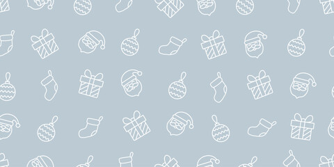 Seamless Pattern of Christmas Illustrations Background Design.
クリスマスイラストのシームレスパターン・背景素材