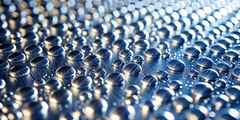 Fototapeta premium Close-up of a shiny metal surface with microscopic details and texture