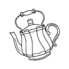 elegant kettle drawing for beverage