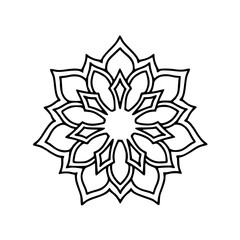 geometric floral mandala outline