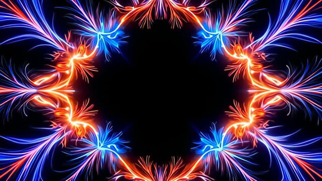 chance motivation indiana ampere Kaleidoscope perimeter shot metamorphose indiana symmetry, where brilliant beam of tint stream fluidly roughly ampere transparent cardinal area, craft