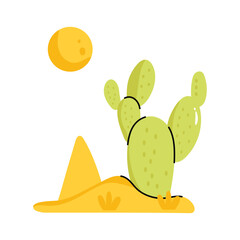 Desert vector sticker EPS 10 file