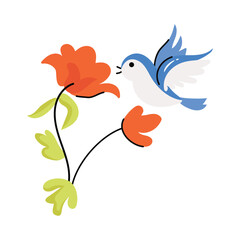 Bird vector sticker EPS 10 file